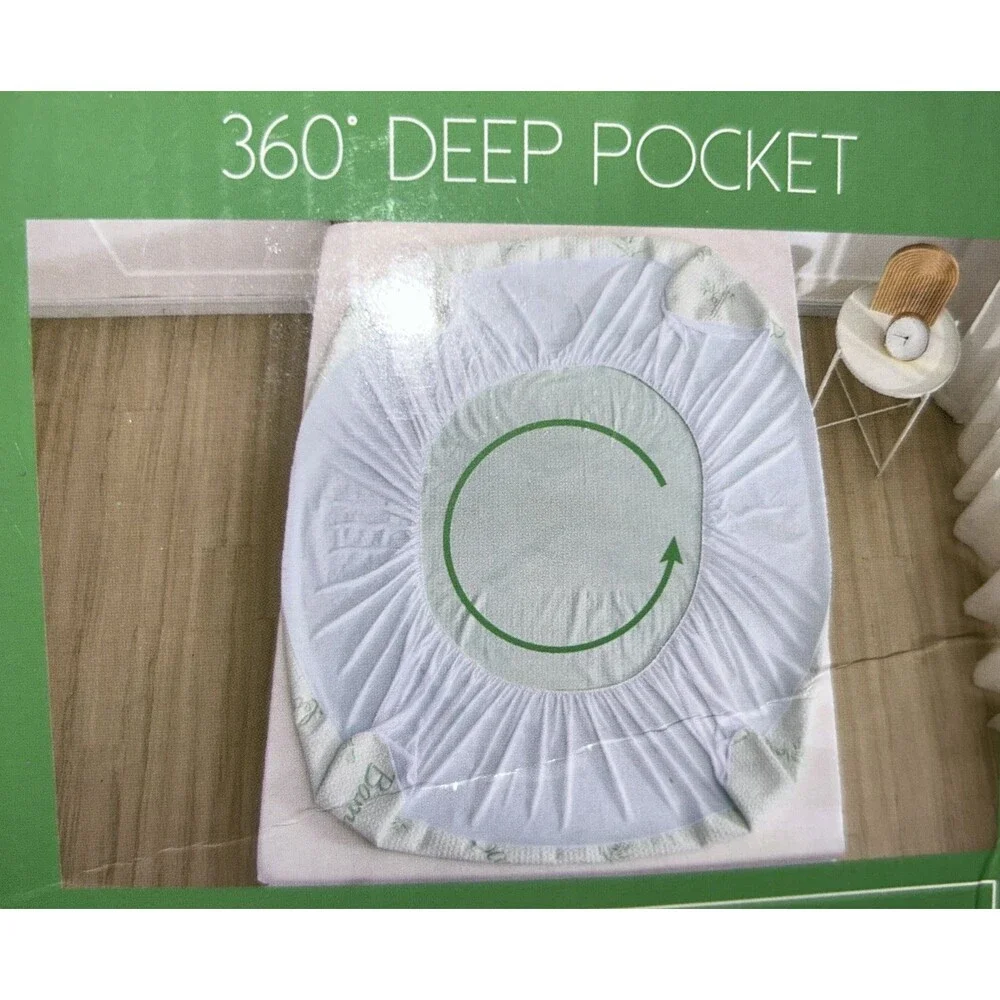 GOONIK Queen Mattress Protector, Breathable Bamboo Viscose Waterproof - NEW
